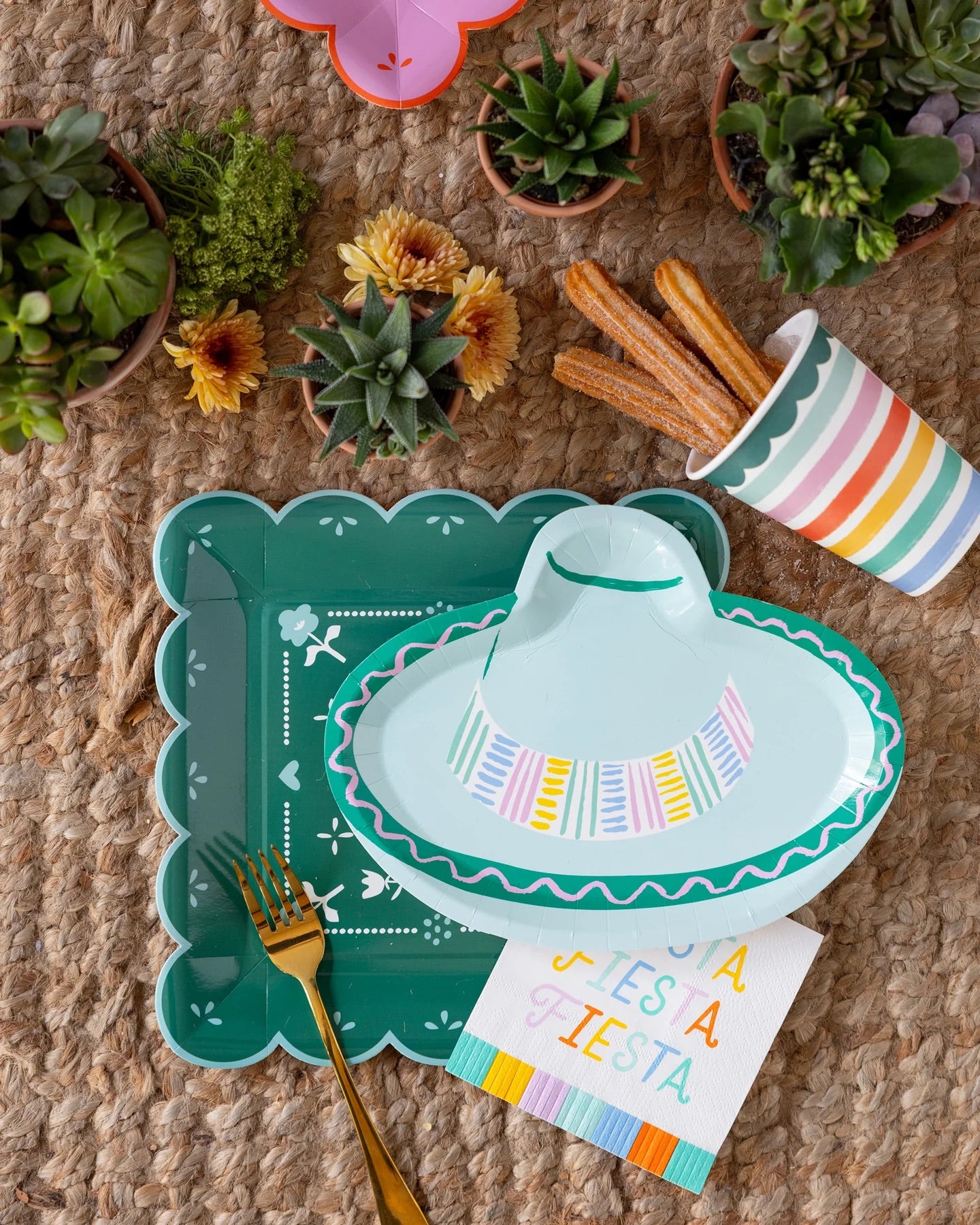 Fiesta Sombrero Dessert Plates 8ct | The Party Darling