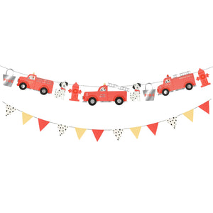 Fire Truck Party Garland Set 6ft | The Party Darling