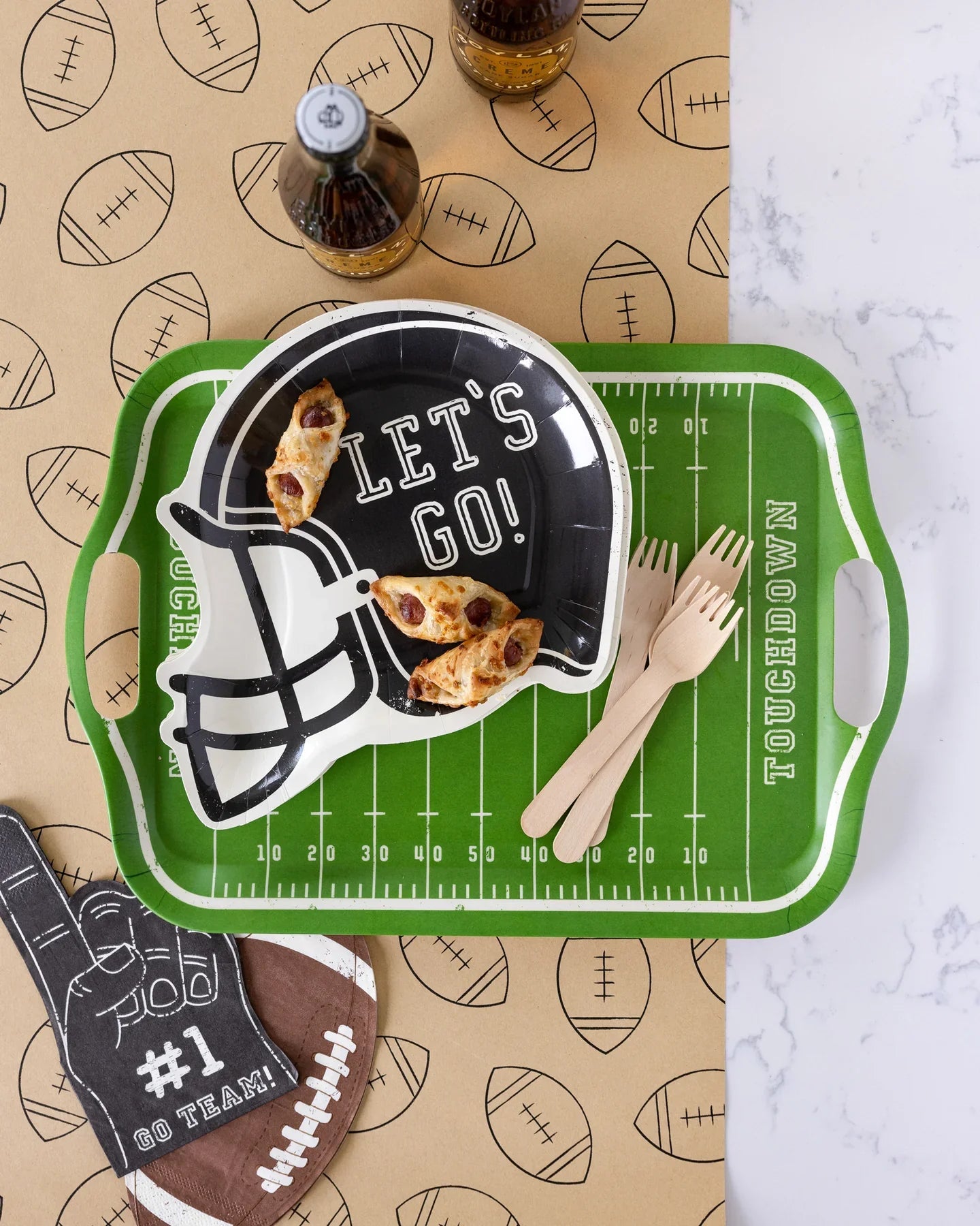 Football Field Bamboo Serving Tray | The Party Darling