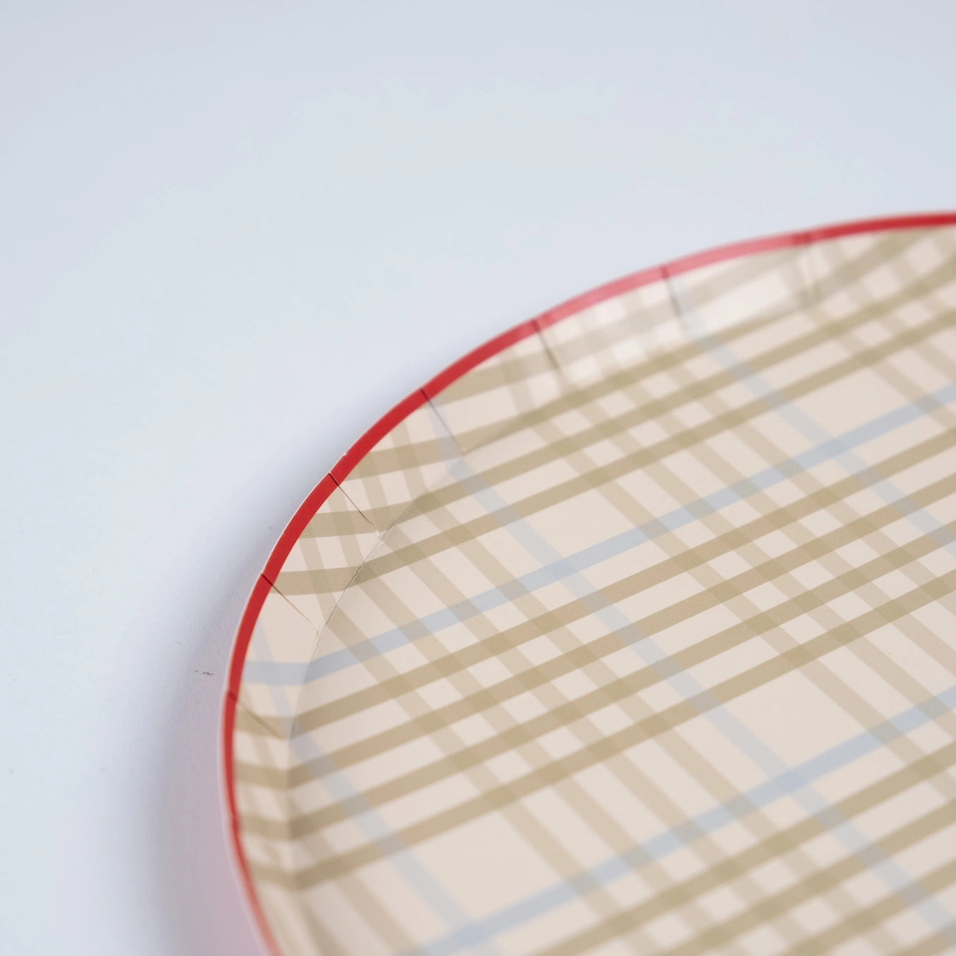 Camping Gingham Plaid Dinner Plates 8ct