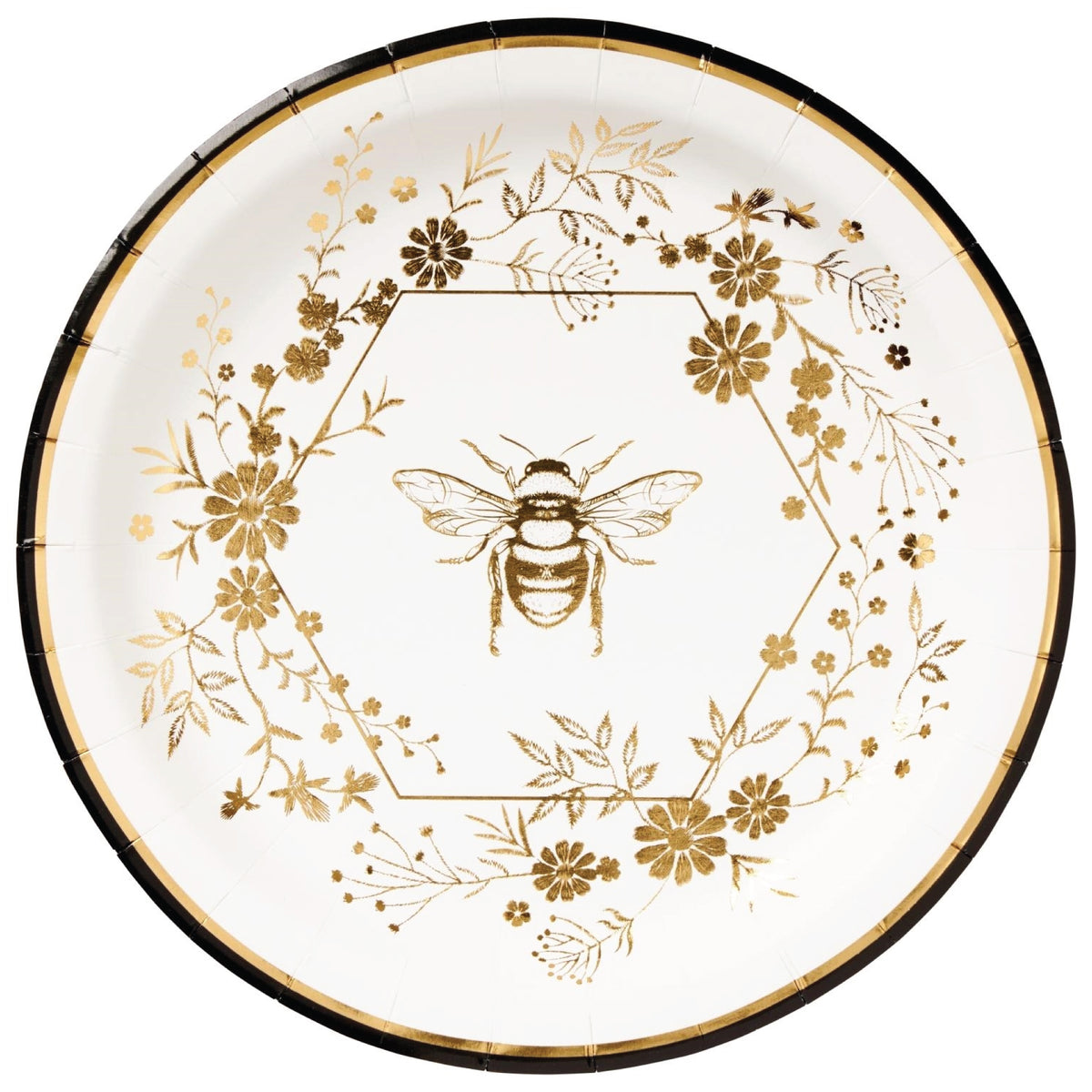 144 Piece Bumble Bee Party Supplies - Serves 24 Party Plates
