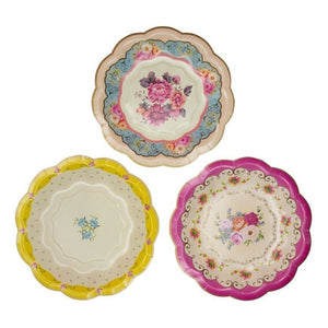 Floral Vintage Tea Party Dessert Plates 12ct | The Party Darling