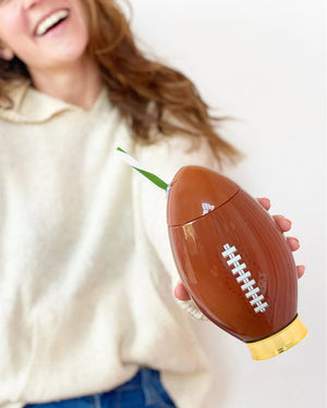 Down, Set, Fun Football Cup with Straw 1ct | The Party Darling
