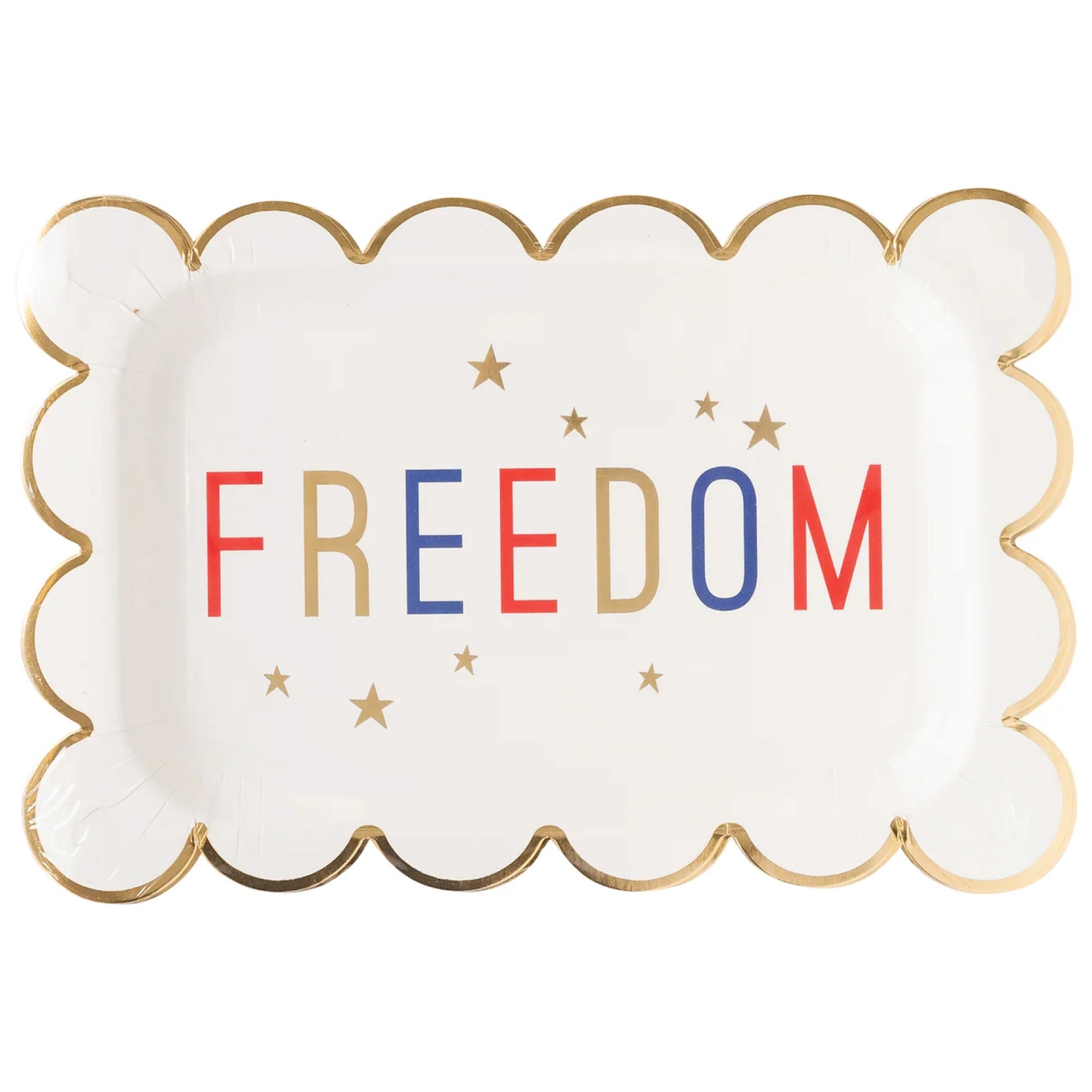 Patriotic Freedom Rectangle Lunch Plates 8ct | The Party Darling