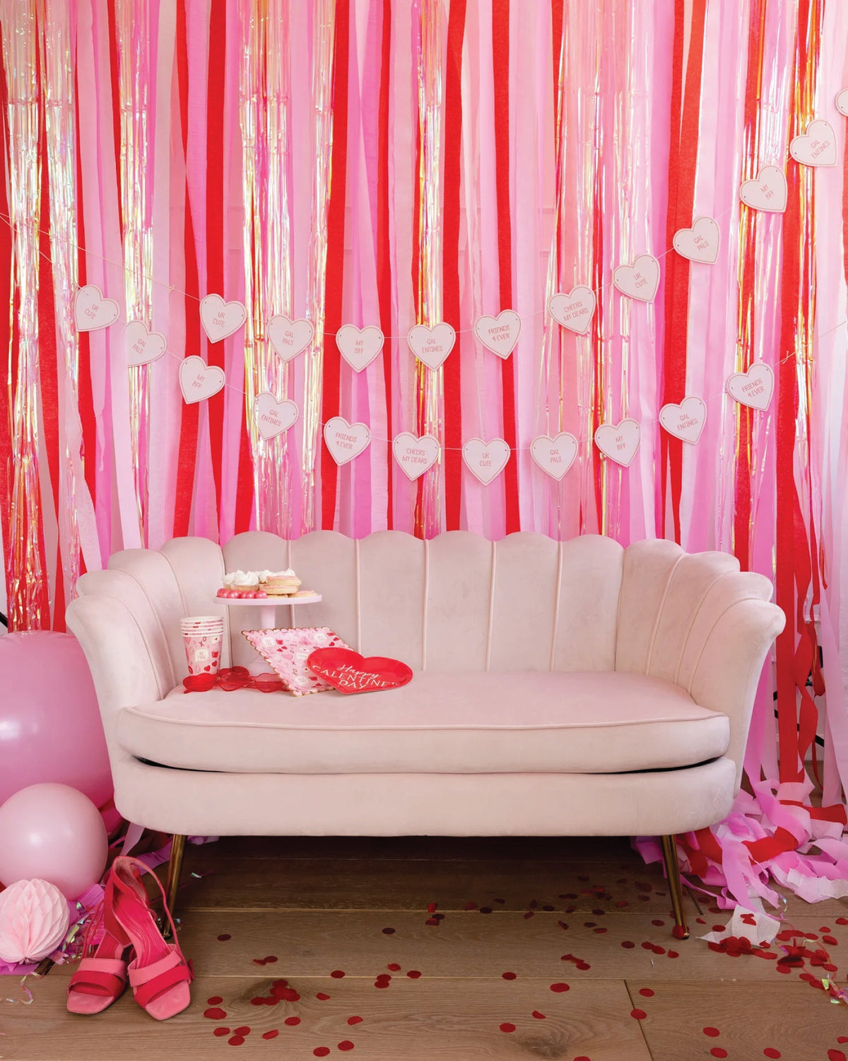 Pink & Purple Fiesta Streamer Backdrop for Enchanted Party Decorations
