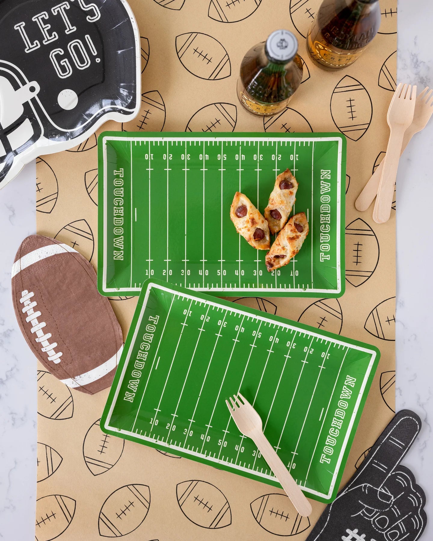 Football Field Lunch Plates 8ct | The Party Darling