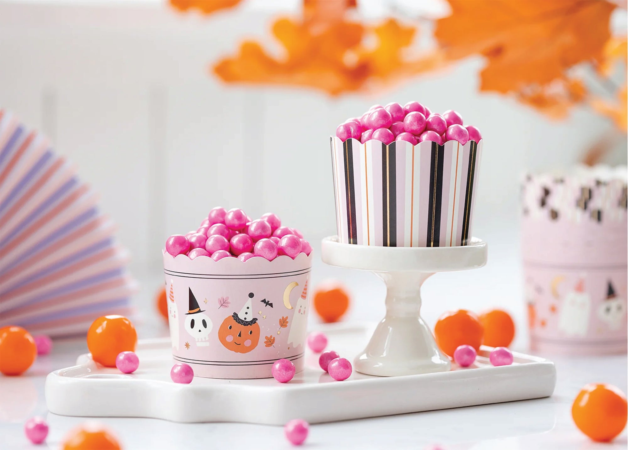 Pink Halloween Ghoul Gang Baking Cups 50ct | The Party Darling