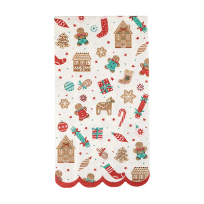 Gingerbread Christmas Paper Guest Towels 24ct