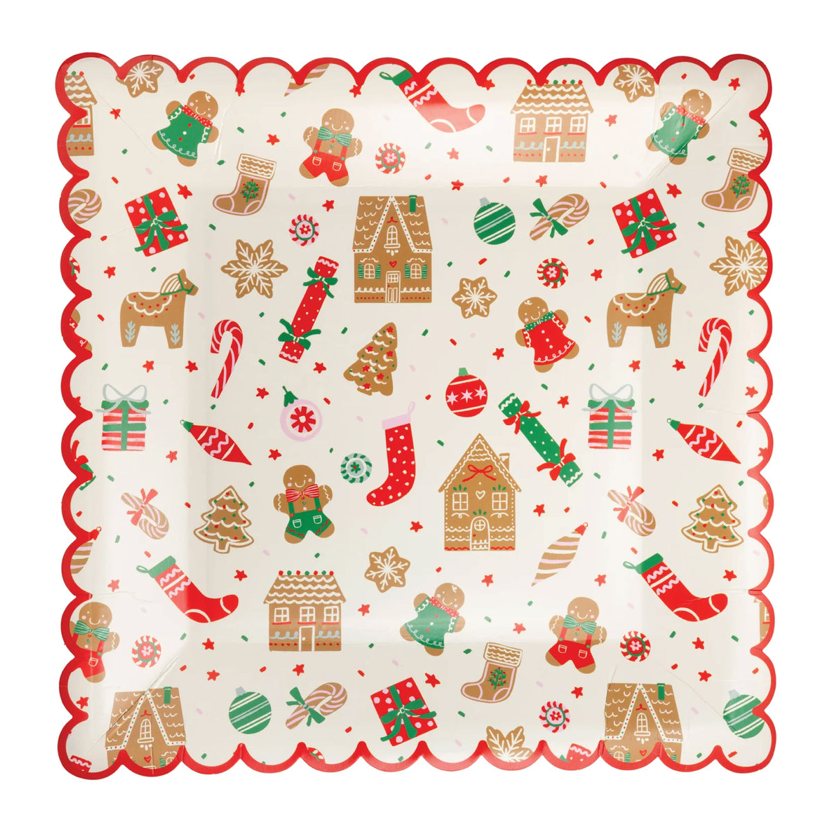 Gingerbread Christmas Lunch Plates 8ct | The Party Darling