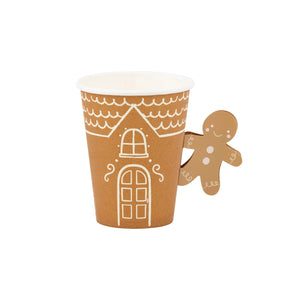 Gingerbread House & Man Paper Cups 8ct | The Party Darling