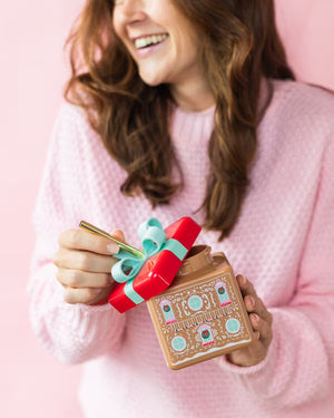 Gingerbread House Cup with Straw | The Party Darling