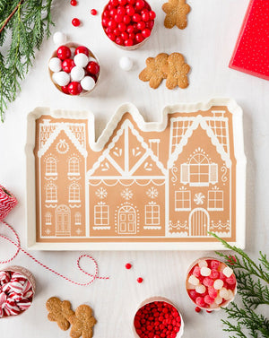 Gingerbread House Melamine Serving Platter 1 ct | The Party Darling