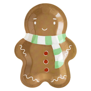 Cozy Gingerbread Man Lunch Plates 8ct | The Party Darling