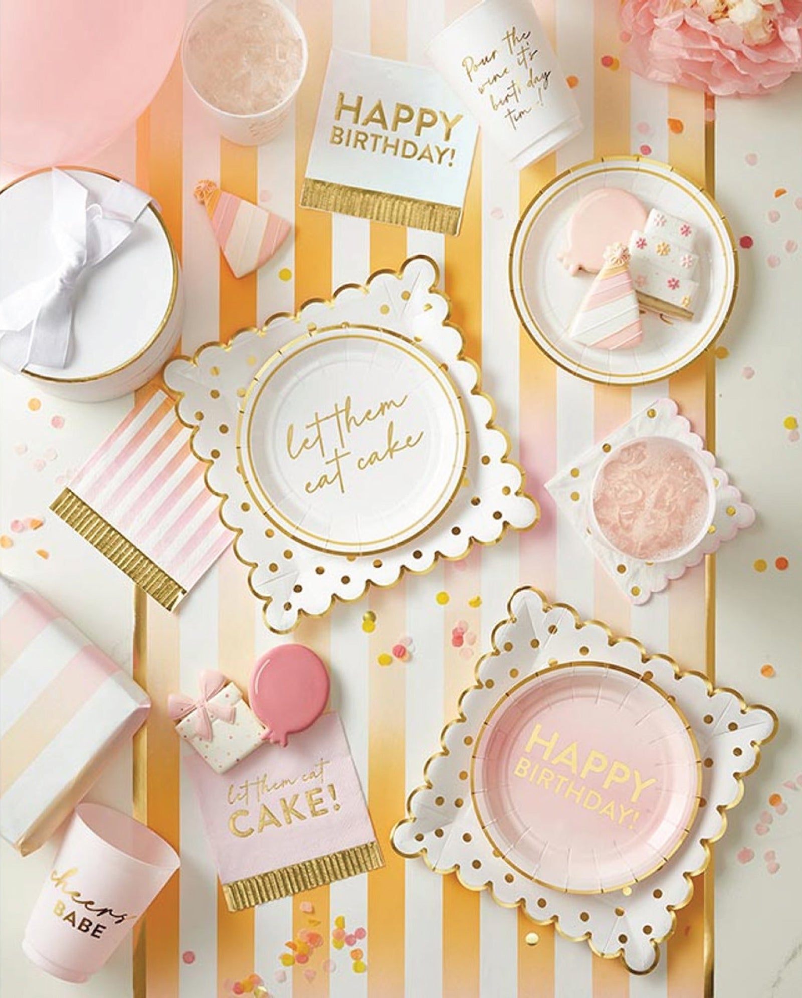 Let Them Eat Cake Fringed Dessert Napkins 20ct | The Party Darling