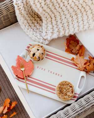 Give Thanks Fall Bamboo Serving Tray