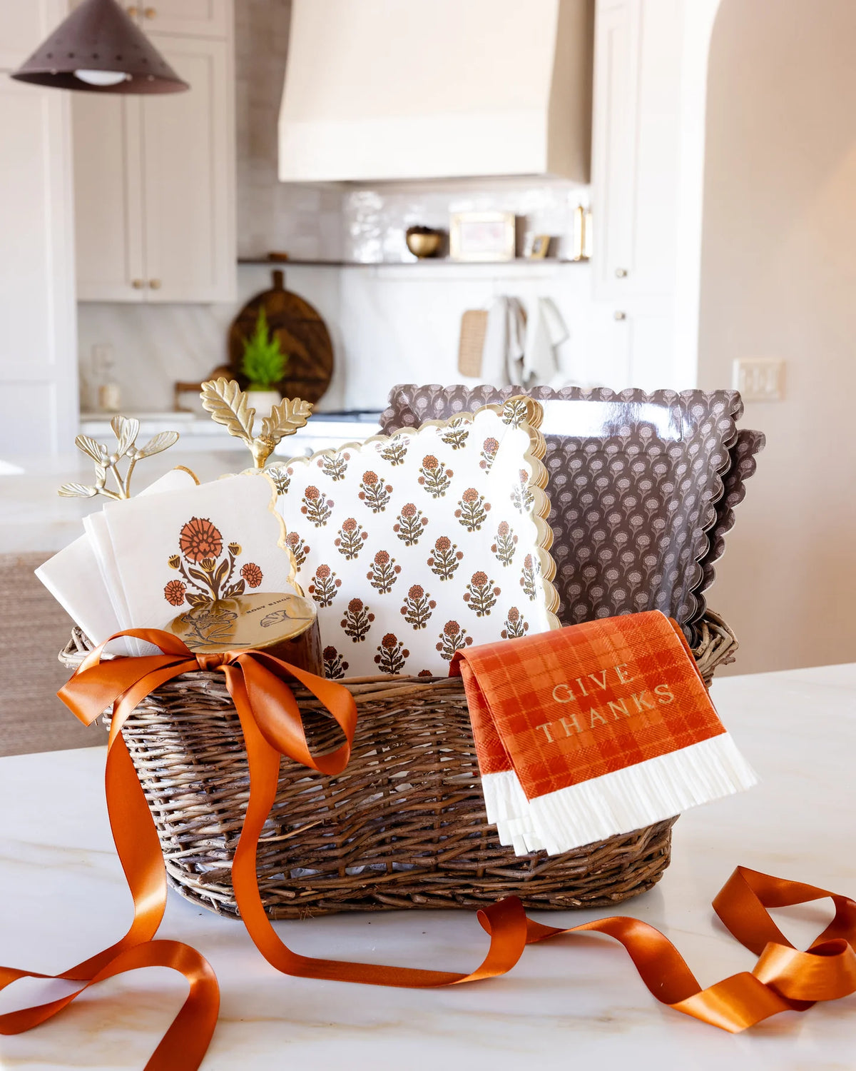 floral fall and thanksgiving tableware