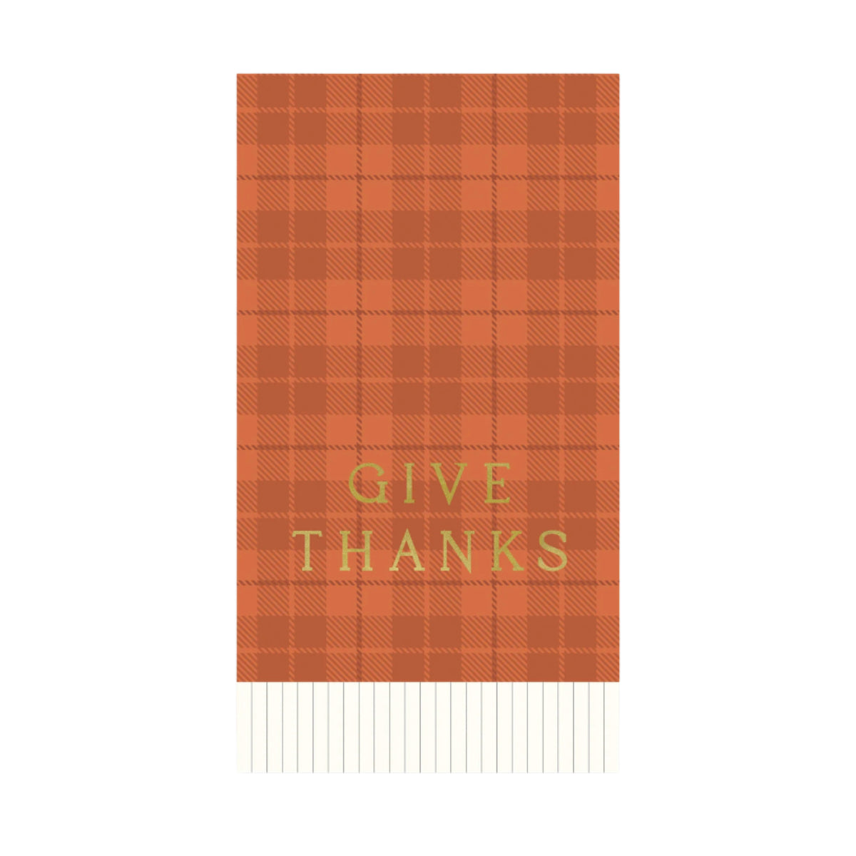 Give Thanks Plaid Guest Towels 24ct | The Party Darling