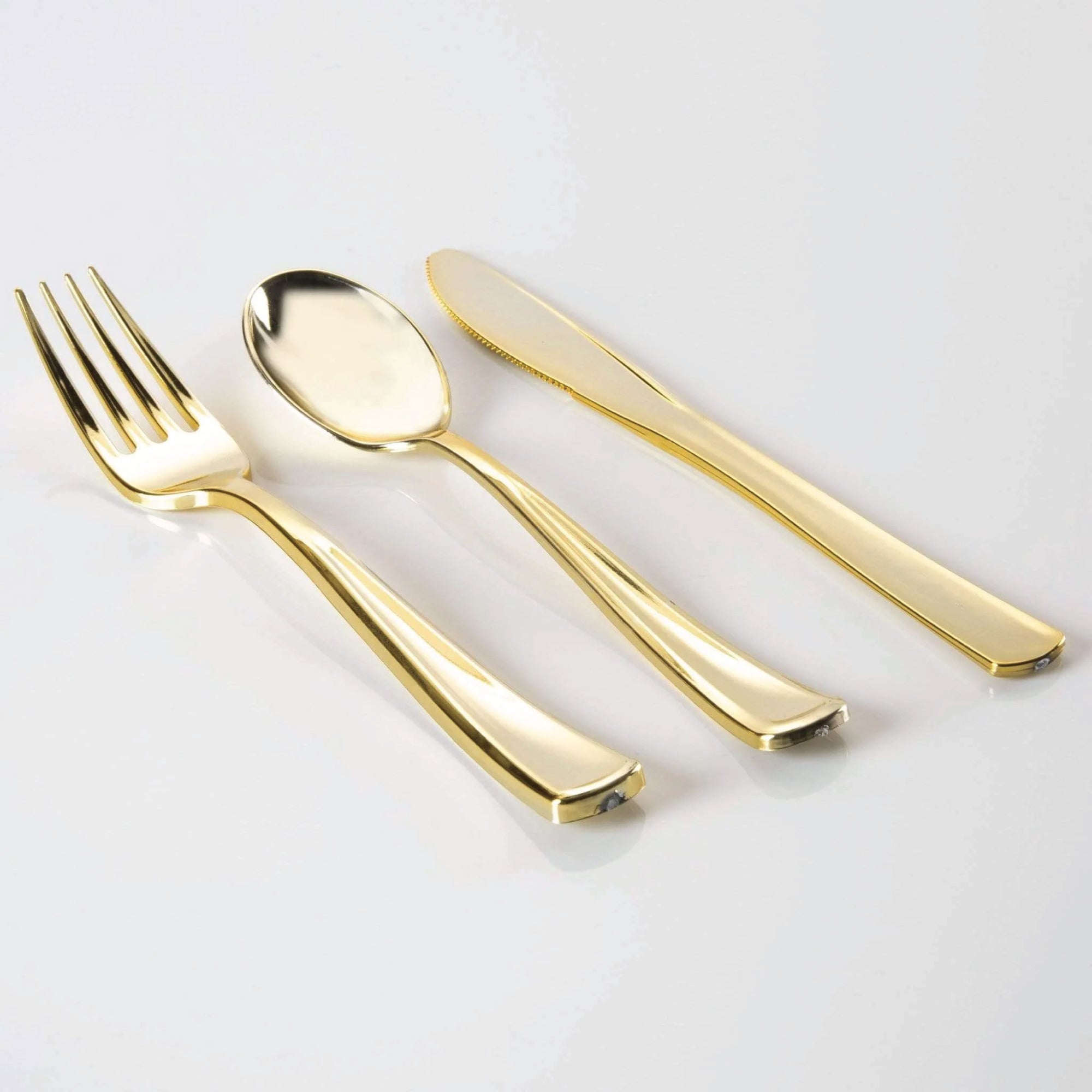 Classic Gold Plastic Cutlery Set for 20 | The Party Darling