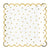 Gold Polka Dot Square Scalloped Lunch Plates 8ct | The Party Darling