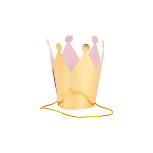 Gold Princess Crowns & Pink Sticker Sheets 8ct