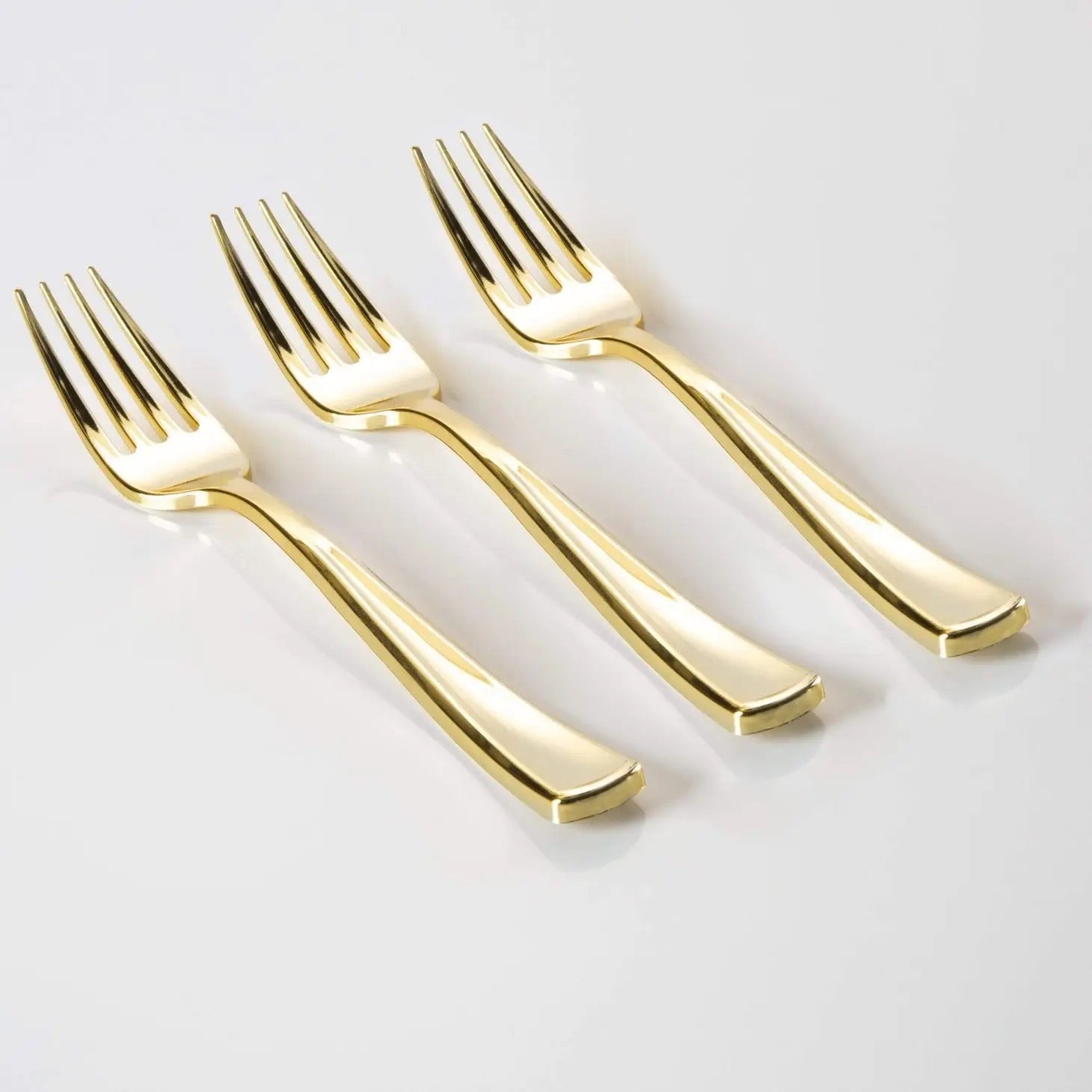 Classic Design Gold Plastic Forks 20ct | The Party Darling