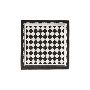 Gothic Black Checkered Dessert Napkins 24ct | The Party Darling