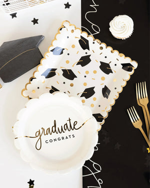 Graduation Napkins and Plates Flatlay by MME
