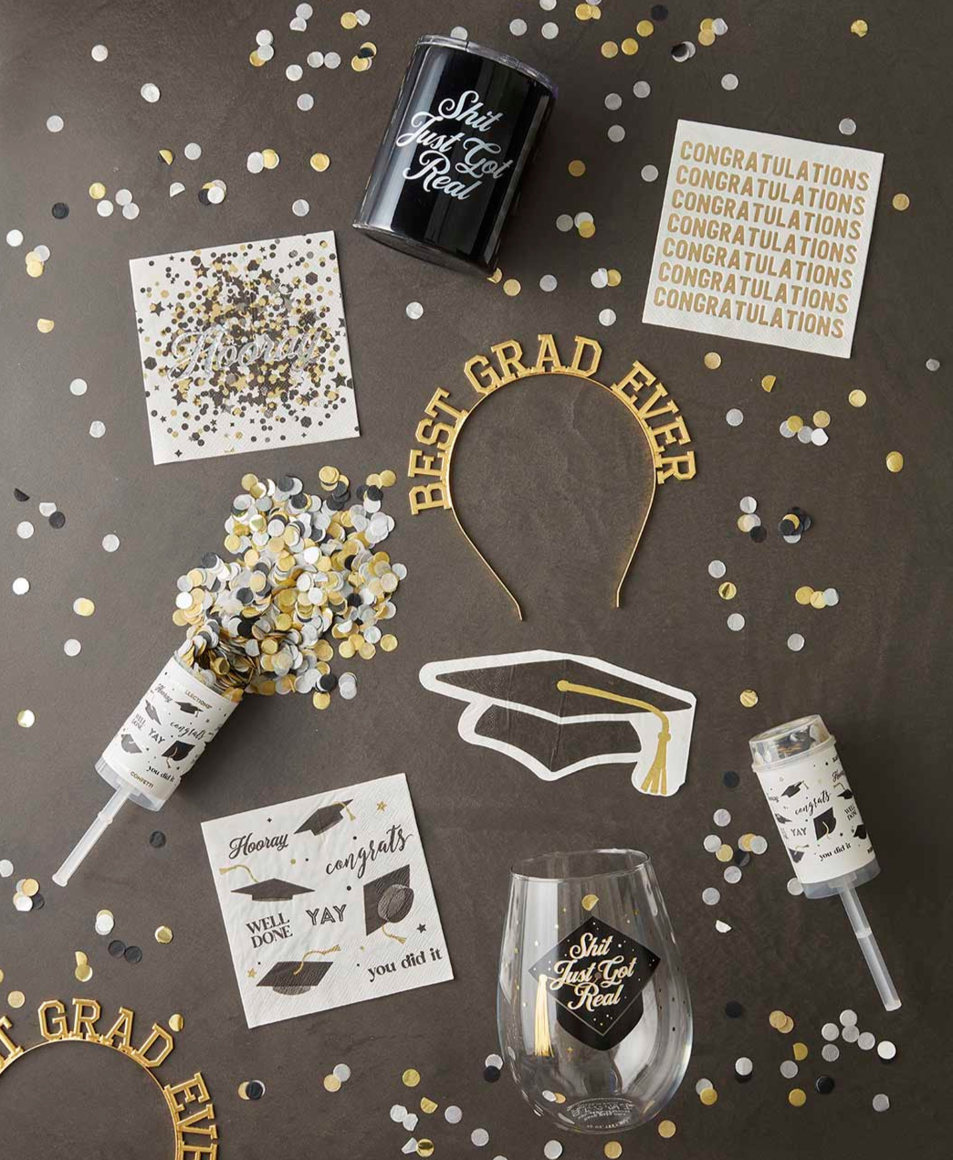 Graduation Cap Beverage Napkins 20ct | The Party Darling