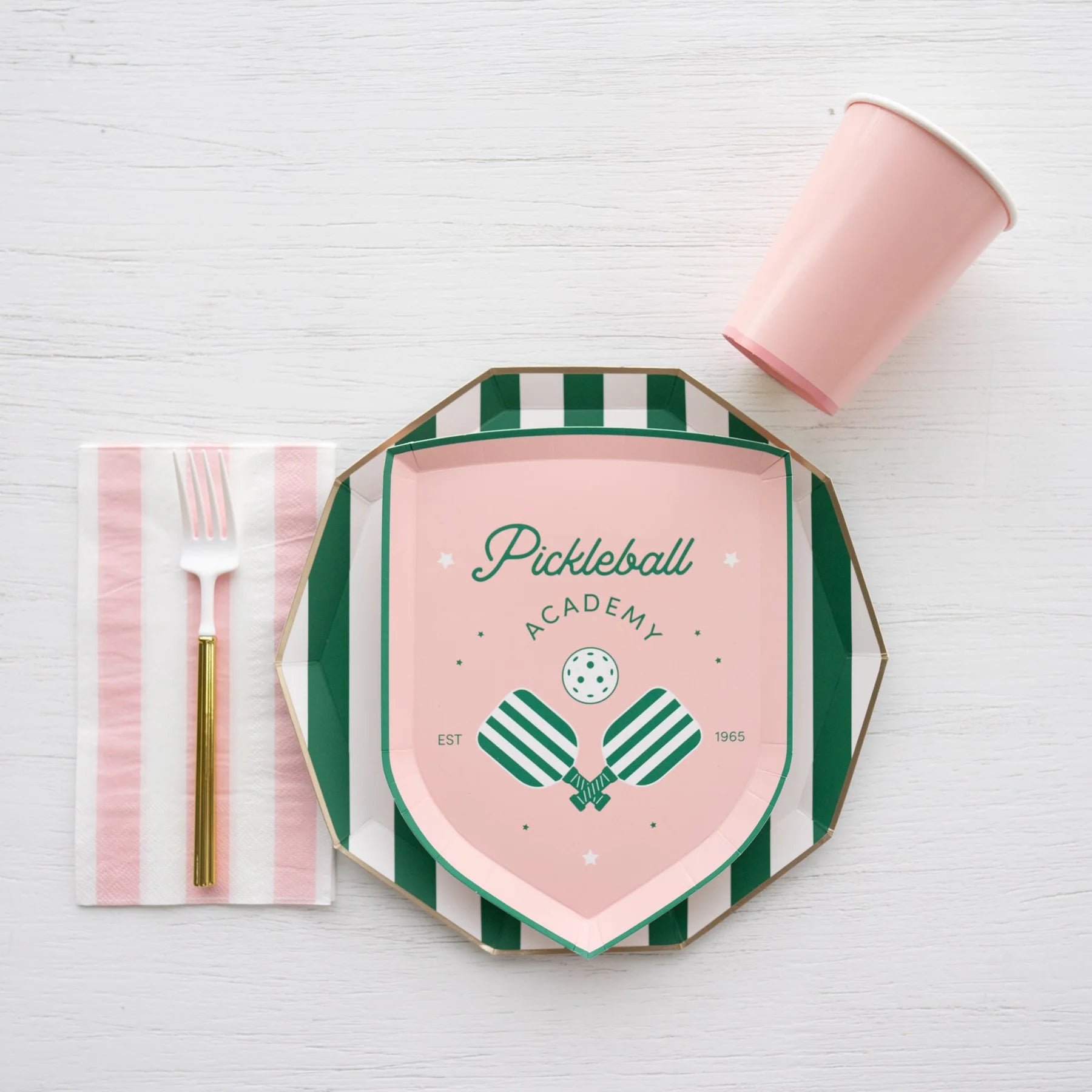 Green Pickleball Party Supplies by Bonjour Fete