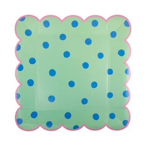 Green Polka Dot Party Plate | The Party Darling