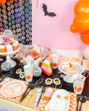 Groovy Halloween Party Table Decor