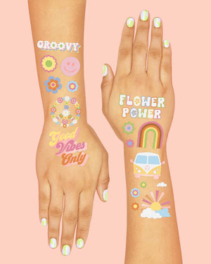 Flower Power & Groovy Temporary Tattoos | The Party Darling