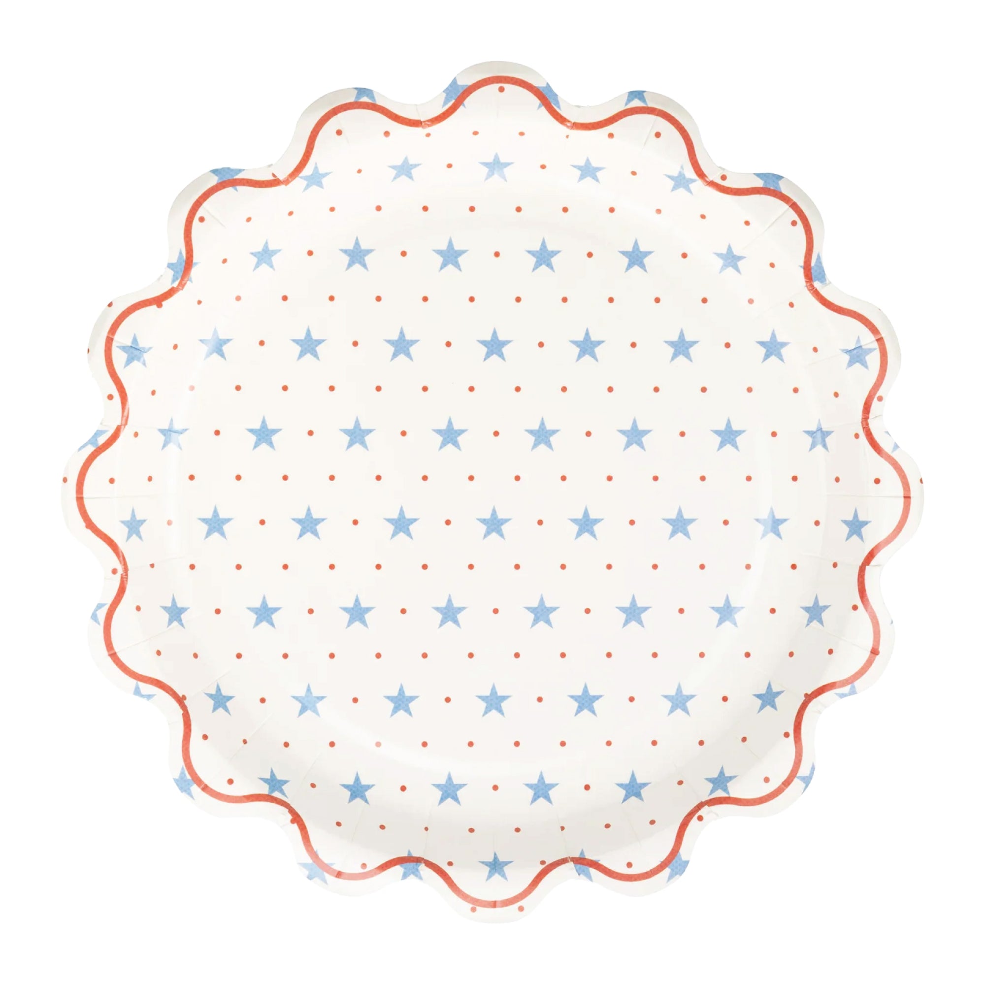 Hamptons Stars Scalloped Lunch Plates 8ct | The Party Darling