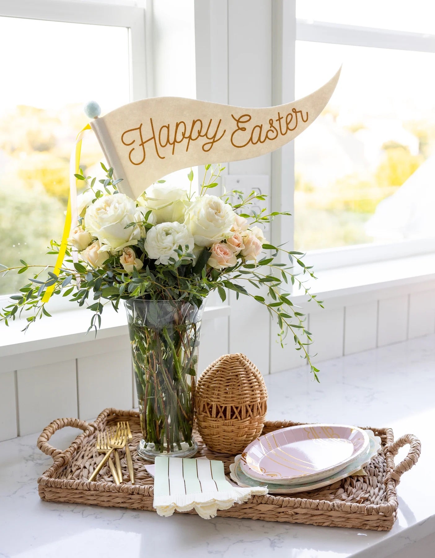 Happy Easter Pennant Flat | The Party Darling