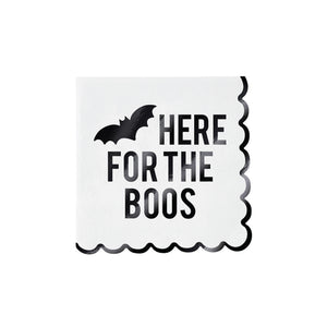 Here for the Boos Scalloped Dessert Napkins 20ct | The Party Darling