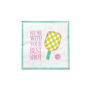 Hit Me With Your Best Shot Pickleball Dessert Napkins 20ct | The Party Darling