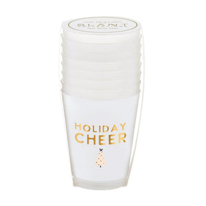 Holiday Cheer Frosted Plastic Cups 8ct | The Party Darling