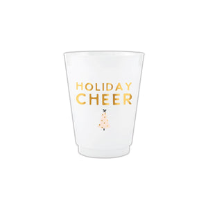 Holiday Cheer Frosted Plastic Cup 16oz | The Party Darling