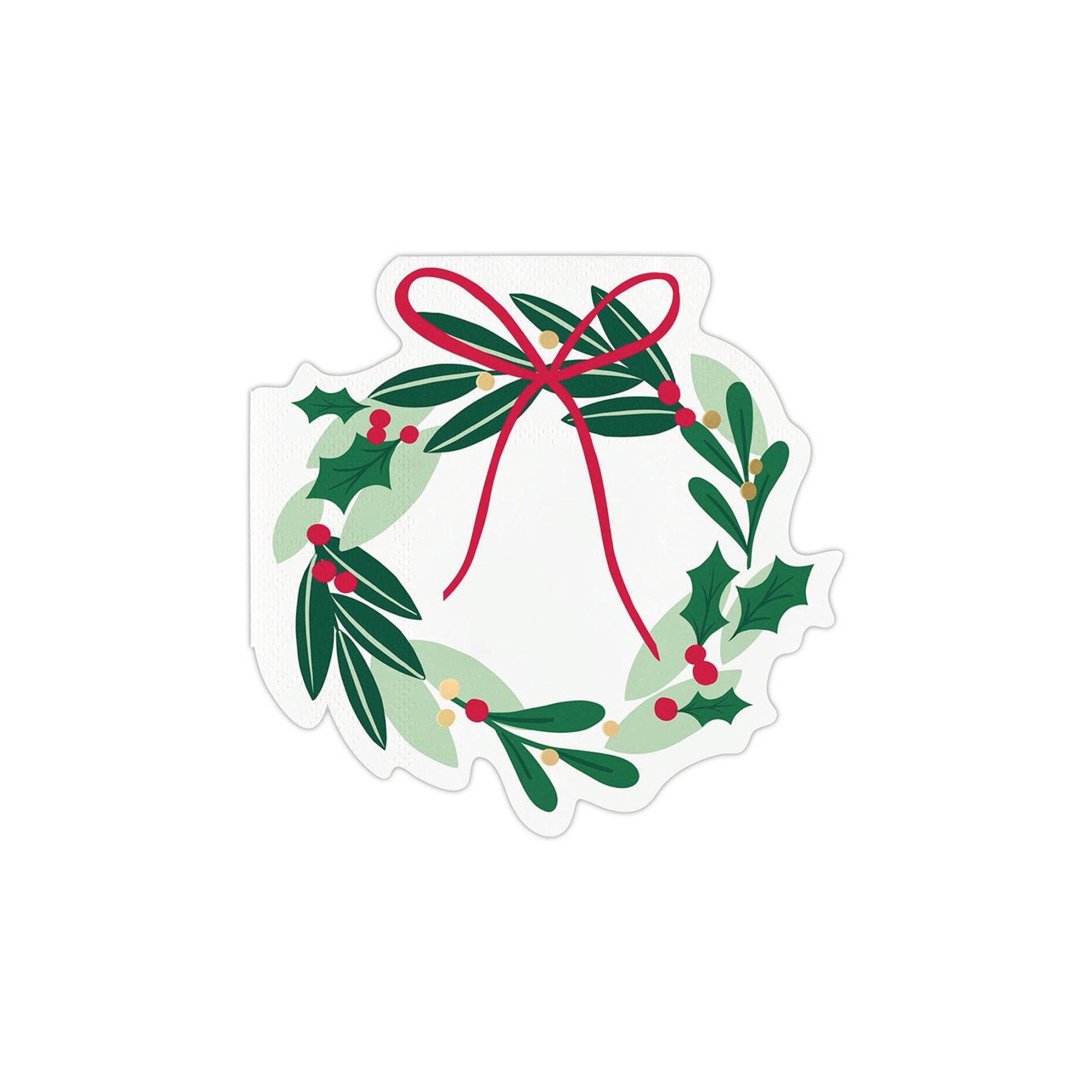 Holiday Wreath Dessert Napkins 20ct | The Party Darling