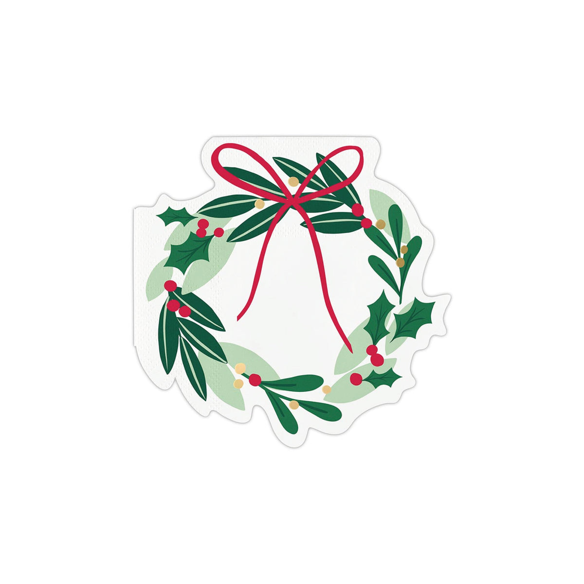 Holiday Wreath Dessert Napkins 20ct | The Party Darling