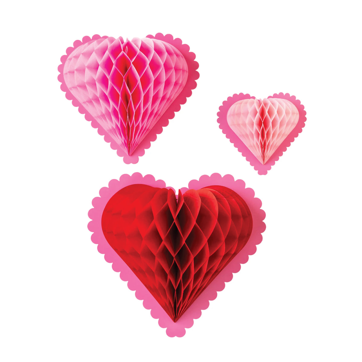 Heart Honeycomb Decorations (Set of 6) - Little Color Company