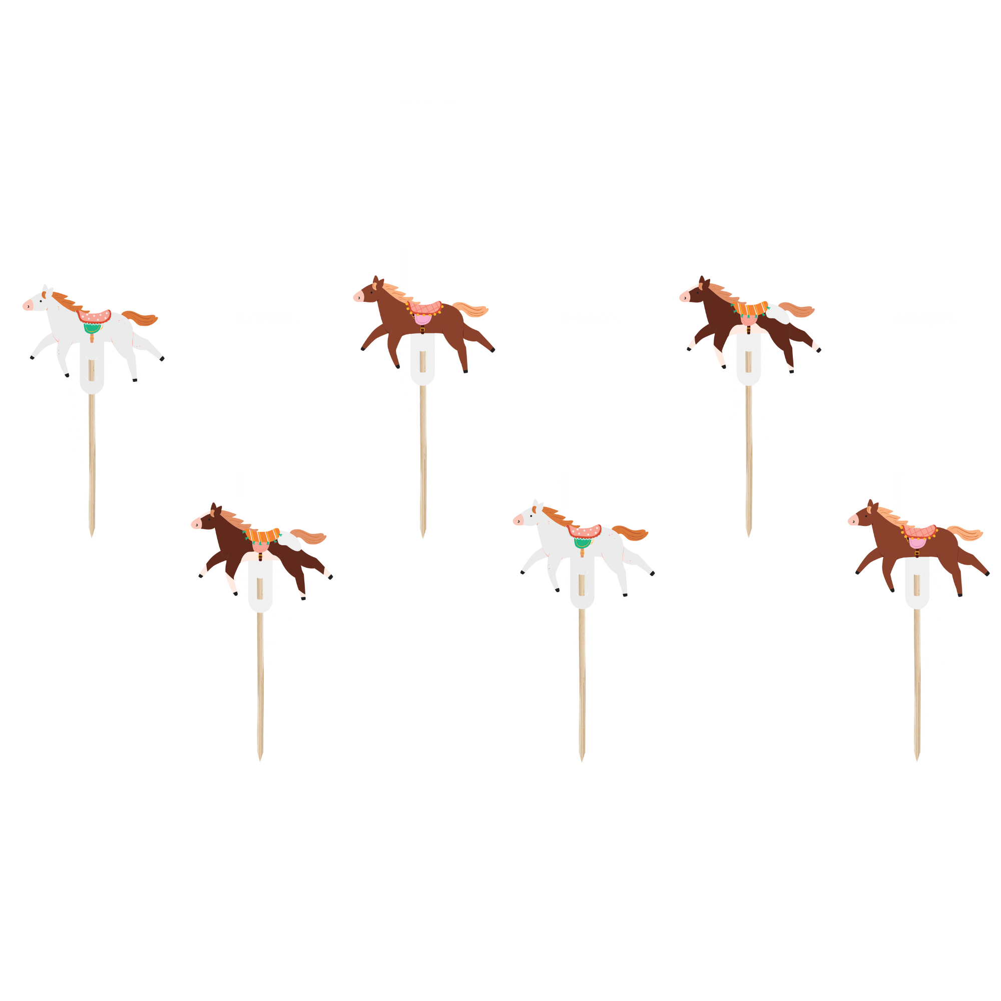 Horse Cake Toppers 6ct | The Party Darling