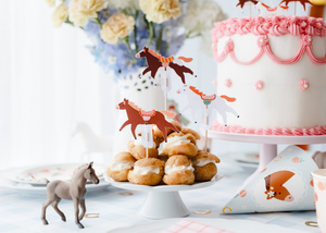 Horse Cake Toppers on Cream Puffs | The Party Darling