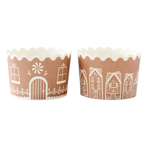 Jumbo Gingerbread House Baking Cups 40ct | The Party Darling