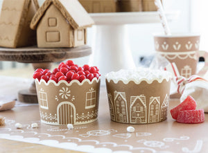 Jumbo Gingerbread House Snack Cups | The Party Darling