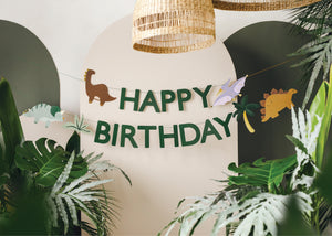 Jurassic Dinosaur Birthday Banner