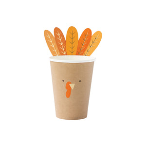 Kid's Turkey Paper Cups 8ct | The Party Darling