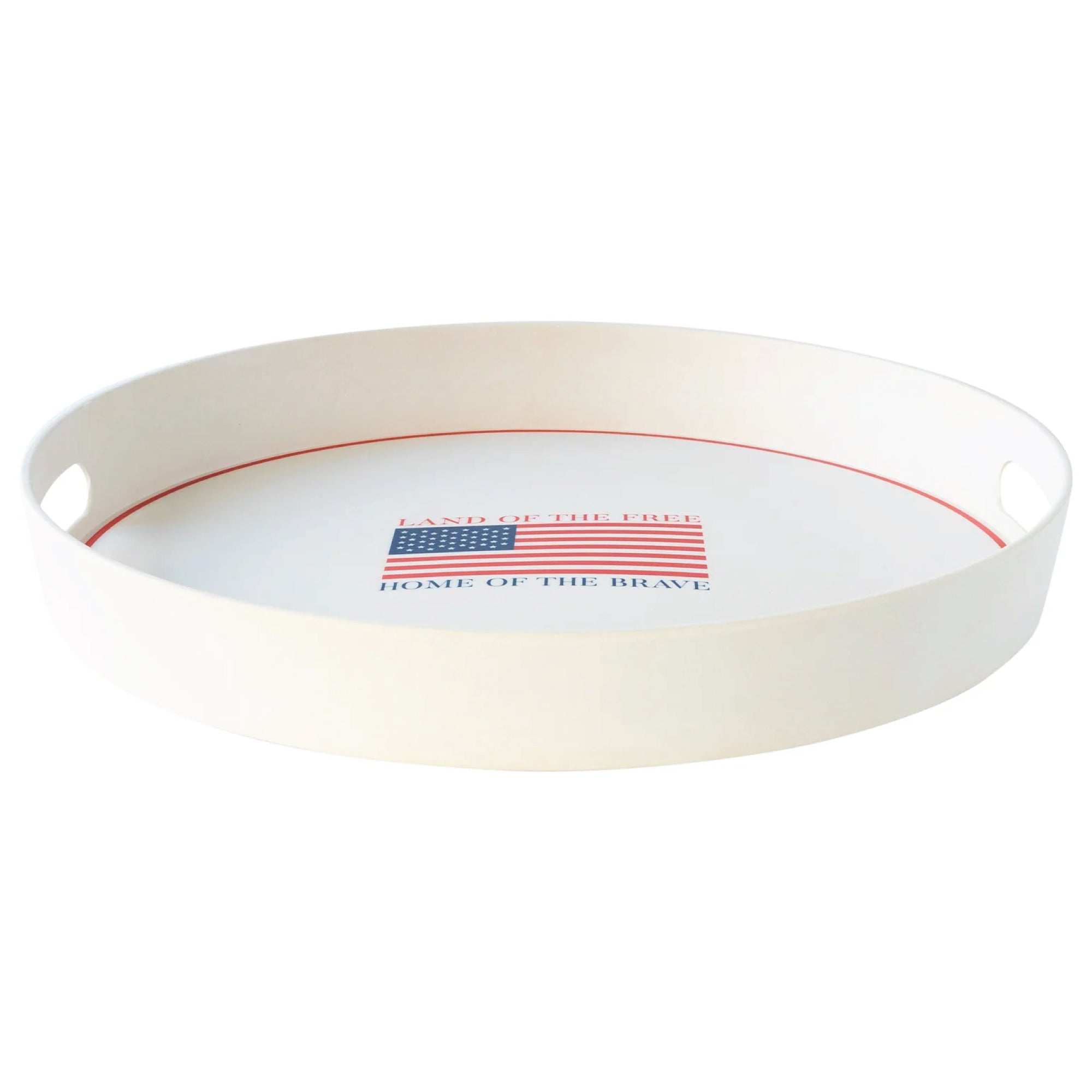 Patriotic 4th of July Round Bamboo Serving Tray | The Party Darling