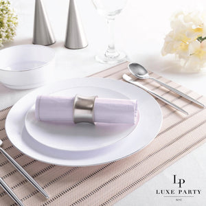 Lavender & Silver Stripe Paper Napkins | The Party Darling