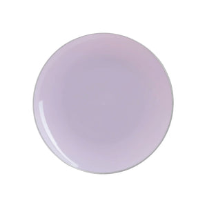 Lavender & Silver Rim Plastic Dessert Plates 10ct | The Party Darling